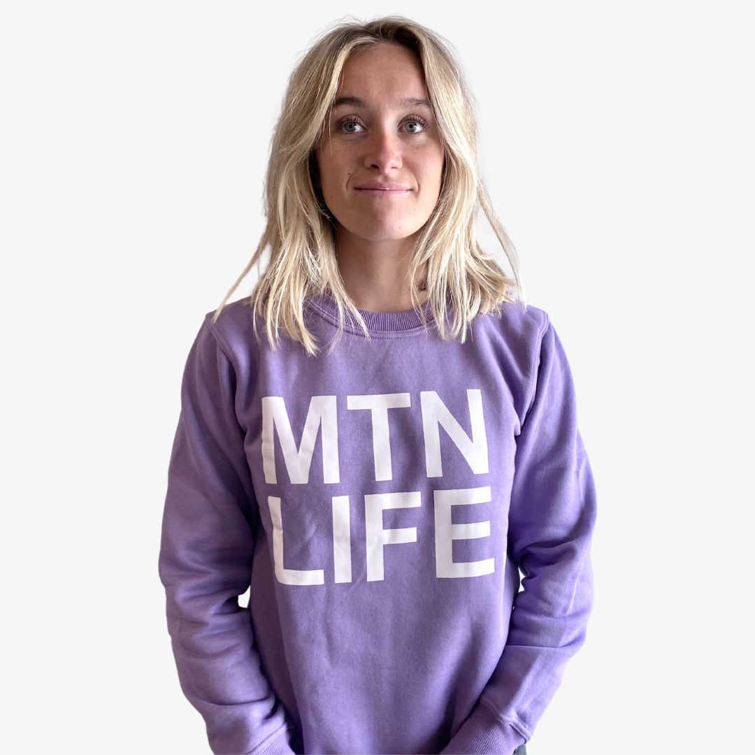 PURPLE MTN LIFE CREWNECK - Mountain Life Apparel
