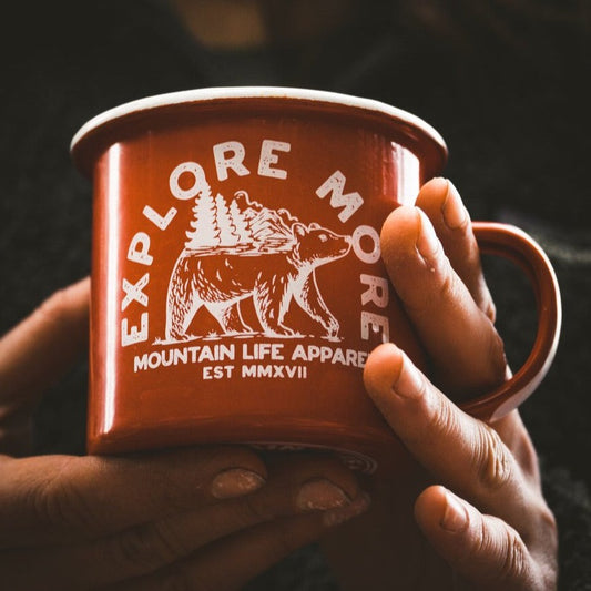 EXPLORE MORE ENAMEL MUG - Mountain Life Apparel