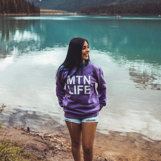 PURPLE MTN LIFE CREWNECK - Mountain Life Apparel
