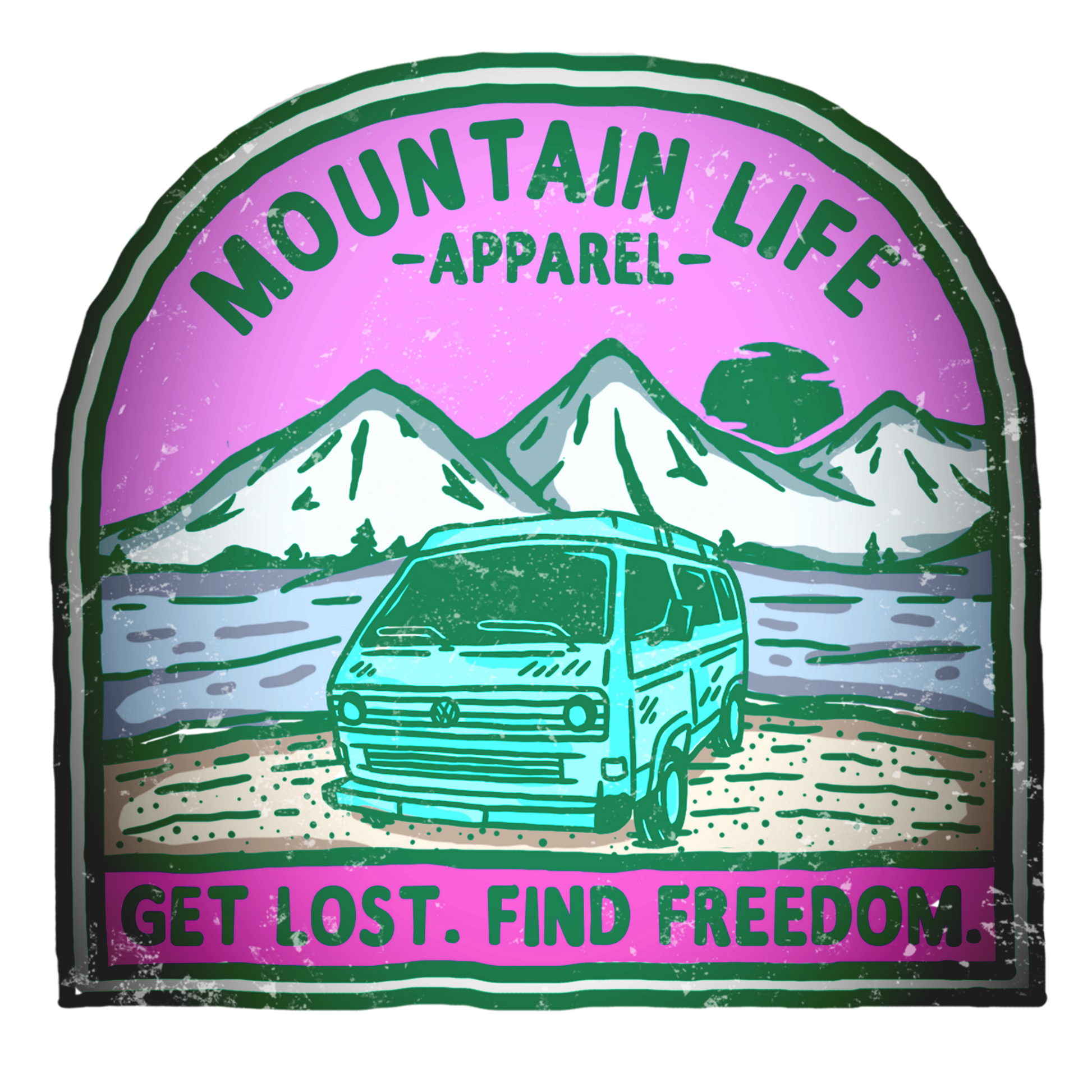 GET LOST. FIND FREEDOM. (PINK) - Mountain Life Apparel - MTN LIFE