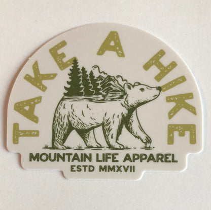 TAKE A HIKE STICKER - Mountain Life Apparel - MTN LIFE